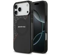 CG MOBILE AMG - Carcasa transparente de doble capa compatible con MagSafe para iPhone 17 Pro Max (negro/rojo)