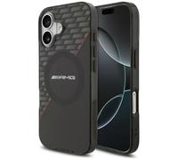 CG MOBILE AMG Doble Capa Transparente Diamantes Compatible con MagSafe Funda para iPhone 17 (Negro/Rojo)