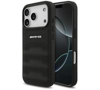 CG Mobile AMG - Funda de Piel para iPhone 17 Pro, diseño de líneas en Relieve, Color Negro