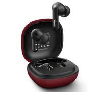 CG MOBILE BMW - Auriculares de piel y metal con logotipo ENC TWS (rojo)