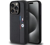 CG MOBILE BMW BMHCP15X23PUPVK Funda para iPhone 15 Pro MAX 6.7" Estuche rígido Negro Línea Tricolor Perforada