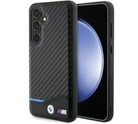 CG MOBILE BMW BMHCS24S22NBCK Funda para S24 S921 Negro Cuero Carbono