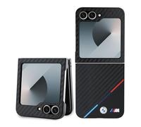 CG Mobile BMW BMHCZF623PUDTK Funda para Z Flip6 F741 Negro Carcasa rígida Carbon Tricolor