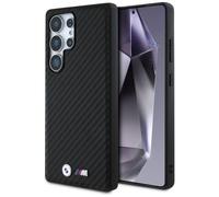 CG MOBILE BMW - Funda de piel de carbono para Samsung Galaxy S25 Ultra compatible con MagSafe, color negro