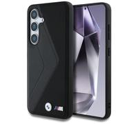 CG MOBILE BMW - Funda de piel para Samsung Galaxy S25, diseño de rayas, color negro
