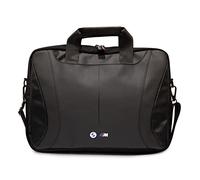 CG MOBILE BMW - Funda de piel sintética para ordenador de 15 pulgadas con bordes de carbono y rayas perforadas, compatible con MacBook Intel® UHD Graphics / Windows/HP / Value Top Load Bag/Trabajo,