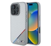 CG Mobile BMW HC M - Funda de teléfono, Carcasa diseñada para iPhone 16 Pro MAX, Duradera, a Prueba de Golpes, Compatible con Magsafe, Funda de Poliuretano de Carbono Tricolor, Color Gris