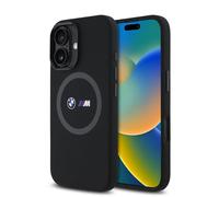 CG Mobile BMW HC M - Funda de teléfono diseñada para iPhone 16, Duradera, a Prueba de Golpes, Compatible con Magsafe, Funda de Silicona Impresa con Anillo, Color Negro