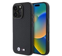 CG Mobile BMW HC M - Funda de teléfono diseñada para iPhone 16 Pro MAX, Duradera, a Prueba de Golpes, Carcasa de Metal de Carbono de Poliuretano, Color Negro