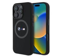 CG Mobile BMW HC M - Funda de teléfono diseñada para iPhone 16 Pro MAX, Duradera, a Prueba de Golpes, Compatible con Magsafe, Funda de Silicona Impresa con Anillo, Color Negro