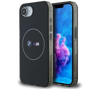 CG MOBILE BMW IML Metal White Circle Compatible con MagSafe Funda para iPhone 16e (Negro)