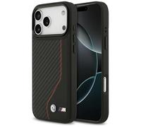 CG MOBILE BMW M Carbon Line & Logo compatible con Mag Safe Funda para iPhone 17 Pro Max (rojo)
