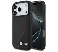 CG MOBILE BMW M Carbon Line & Logo compatible con Mag Safe Funda para iPhone 17 Pro (rojo)