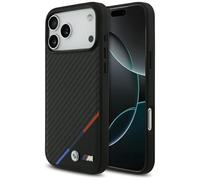 CG MOBILE BMW M Carbon Tricolor Line, compatible con MagSafe Funda para iPhone 17 Pro Max (Negro)