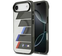 CG MOBILE BMW M IML Botones metálicos líneas tricolores compatibles con funda MagSafe para iPhone Air (antracita)