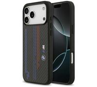 CG Mobile BMW M Kevlar Líneas & Logo Compatible con mag Safe Funda para iPhone 17 Pro MAX (Negro)