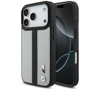 CG MOBILE BMW M Logo de rayas perforado compatible con MagSafe Funda para iPhone 17 Pro (Gris)