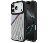 CG Mobile Funda para iPhone 17 Pro BMW M Tricolor logo metálico compatible con MagSafe (Gris)