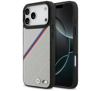 CG Mobile BMW M Tricolor Metal Logo Compatible con MagSafe Funda para iPhone 17 Pro MAX (Gris)