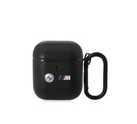 CG Mobile BMW Motorsport Collection Funda de Piel sintética con línea Curvada Logotipos Impresos, Recortes precisos, Piel de Primera Calidad, a Prueba de Golpes, Compatible con Airpods 1/2