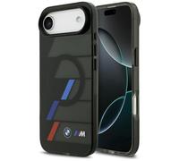 CG MOBILE Botones metálicos BMW M IML líneas tricolores compatibles con funda MagSafe para iPhone Air (negro)