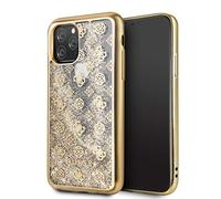 CG MOBILE - Carcasa para iPhone 11 Pro Guess Glitter Peony 4G, Color Dorado