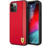 CG MOBILE Ferrari Carcasa Fesaxhcp12lre iPhone 12 Pro MAX 6,7" Czerwony/Vermelho Hardcase on Track Carbon Stripe