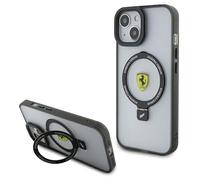 CG Mobile Ferrari FEHMP15MUSCAH Funda para iPhone 15 Plus / 14 Plus de 6,7 Pulgadas, Transparente, Carcasa Dura, Soporte de Anillo 2023, colección 2023