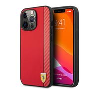 CG MOBILE Ferrari - Funda de Piel para iPhone 13 Pro, Color Negro