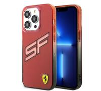 CG MOBILE Ferrari - Funda rígida Compatible con iPhone 15 Pro en Color Rojo Degradado, antiarañazos, cómoda y Duradera con Puertos accesibles, absorción de Golpes y Logotipo de la Firma