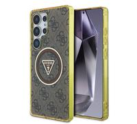 CG Mobile Funda con Licencia Guess para S25 Rosa4G Glitter Triangle Buttons Compatible con MagSafe