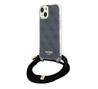 CG MOBILE Funda Guess en Silicona diseño 4G con Cordón para iPhone 15 | 14 | 13 Color Negro GUHCP15SHC4SEK