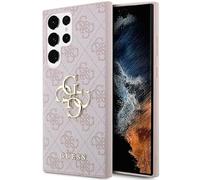 Funda de Móvil Cubierta Galaxy S24 Ultra Guess Rosa Patrón Big Logo Color Oro