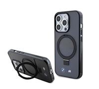 CG Mobile - Funda para iPhone 15 Pro de BMW con Licencia Oficial, Compatible con mag-Safe, Funda rígida con Soporte de Anillo IML diseñada para iPhone 15 Pro (6.1 Pulgadas) 2023, Color Negro