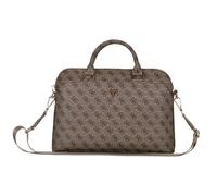 CG MOBILE Funda para portátil Guess 4G con cremallera y logotipo triángulo de 15 pulgadas (marrón)