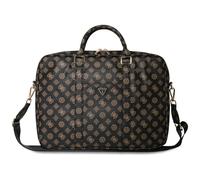 CG Mobile Funda portátil Guess 4G Peony 16" Negro - Bolsillo frontal, cierre y logo triangular