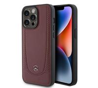 CG Mobile Funda Tipo Carcasa iPhone 15 Pro Max Mercedes Stern Cuero Weinrot