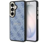 CG MOBILE Guess 4G Anillo en relieve compatible con funda MagSafe para Samsung Galaxy S26 (azul)