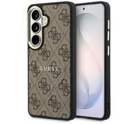 CG MOBILE Guess 4G Anillo en relieve compatible con funda MagSafe para Samsung Galaxy S26 Plus (marrón)