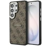 CG MOBILE Guess 4G Anillo en relieve compatible con funda MagSafe para Samsung Galaxy S26 Ultra (marrón)