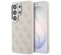 CG MOBILE Guess 4G Anillo en relieve compatible con funda MagSafe para Samsung Galaxy S26 Ultra (Rosa)