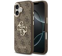 CG MOBILE Guess 4G - Carcasa para iPhone 17 (4G, diseño clásico, color marrón/dorado)