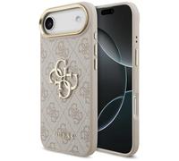 CG Mobile Guess 4G - Carcasa para iPhone 17 Air (Grande, 4G, con Logotipo), Color Rosa y Dorado
