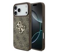CG MOBILE Guess 4G - Carcasa para iPhone 17 Pro, diseño con logotipo grande, color marrón