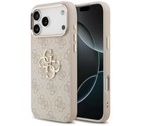 CG Mobile Guess 4G - Carcasa para iPhone 17 Pro MAX (4G, diseño clásico, Color Rosa/Dorado)