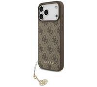 CG MOBILE Guess 4G Charms Collection compatible con MagSafe Funda para iPhone 17 Pro Max (marrón)