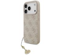 CG MOBILE Guess 4G Charms Collection compatible con MagSafe Funda para iPhone 17 Pro (rosa)