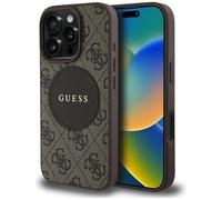 CG Mobile Guess 4G Circle Classic Logo Compatible con MagSafe Funda para iPhone 16 Pro MAX (marrón)