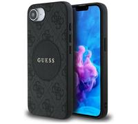 CG Mobile Guess 4G Circle Classic Logo Compatible con MagSafe Funda para iPhone 16e (Negro)