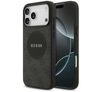 CG MOBILE Guess 4G Circle Classic Logo Compatible con MagSafe Funda para iPhone 17 Pro Max (Negro)